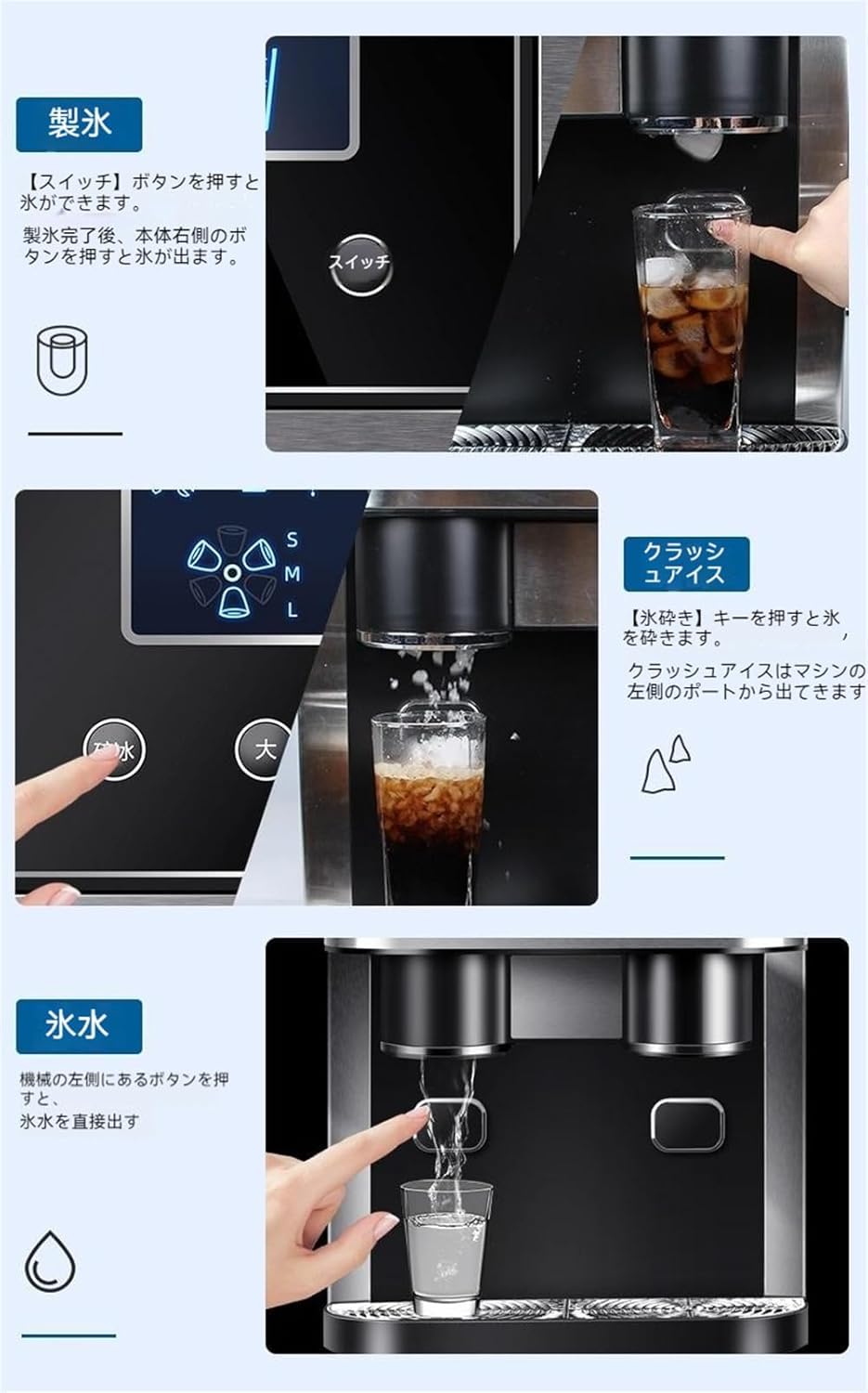 Amazon.co.jp: Acnivko高速製氷機 商用/家庭用高速製氷機 自動